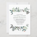 Search for winter wreath wedding invitations Botanical