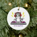 Search for dj christmas tree decorations Funny cat