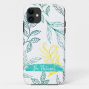 Search for green palm leaves iphone cases Watercolor