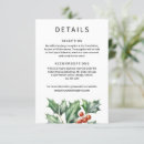 Search for christmas wedding enclosure cards Holly