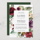 Search for burgundy and green wedding invitations Couple