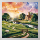 Search for serene landscape posters Lush greenery