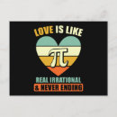 Search for love math postcards Heart