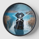 Search for black labrador clocks Pet