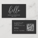 Search for qr code business cards Typography