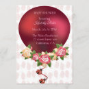 Search for red rose baby shower invitations Rustic