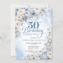 Search for pretty 50th birthday invitations Watercolor