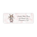 Search for rabbit return address labels Girl baby shower