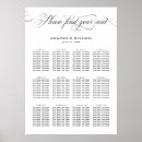 Search for unique wedding seating charts Black and white