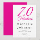 Search for pink 70th birthday invitations Elegant birthday party