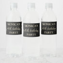 Search for birthday water bottle labels Elegant