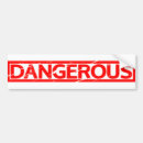 Search for danger bumper stickers Red