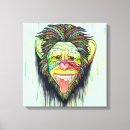 Search for monkey painting canvas prints Wild animal