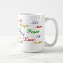 Search for peace hope love mugs Joy