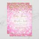 Search for pink winter wonderland baby shower invitations Glitter