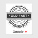 Search for retired man stickers Old