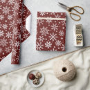 Search for red snowflakes wrapping paper Red and white