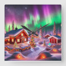 Search for santa clocks Northern lights