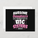 Search for big sister to be postcards For her