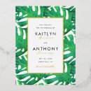 Search for palm leaves save the dates Modern