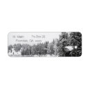 Search for snowy trees return address labels Woods