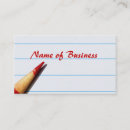 Search for lined writing business cards School