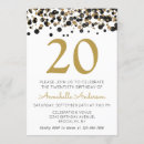 Search for 20th birthday invitations Glitter