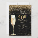 Search for champagne 50th birthday invitations Elegant