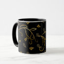 Search for gold leaf mugs Black and gold