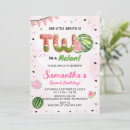 Search for watermelon 2nd birthday invitations Pink