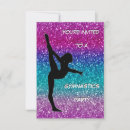 Search for purple and turquoise birthday invitations Gymnastics