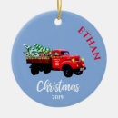 Search for blue truck holiday decor Boys