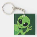 Search for space cartoon key rings Alien