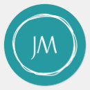 Search for turquoise monogram stickers Teal