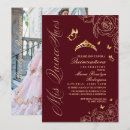 Search for red and gold quince invitations Mis quince anos