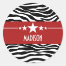 Search for red zebra stickers Trendy