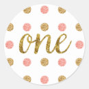 Search for gold glitter first birthday stickers Pink