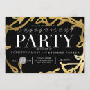 Search for leaf engagement party invitations Gold