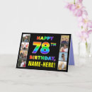 Search for 78th birthday cards 78 years old