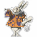 Search for alice in wonderland white rabbit stickers Black