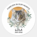 Search for cat memorial stickers Forever in our hearts