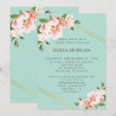 Search for mint and gold bridal shower invitations Elegant