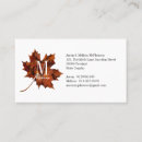 Search for maple leaf business cards Autumn