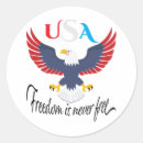 Search for freedom is not free stickers Usa