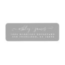 Search for gray return address labels Elegant script