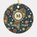 Search for paisley christmas tree decorations Green