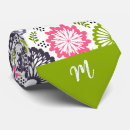 Search for pink and green floral ties Retro
