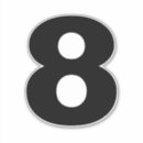 Search for number eight Black and white