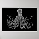 Search for black and white octopus posters Animals
