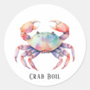Search for red crab stickers Watercolor